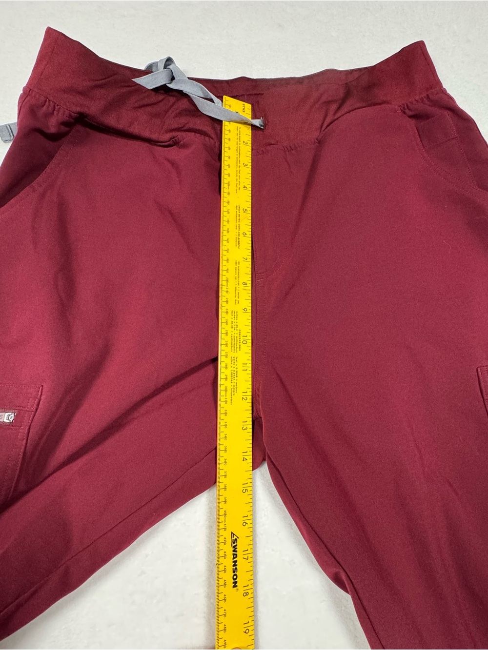 FIGS High Waisted Yola Skinny Scrub Pants Burgundy Women XL Tall XL/T W22SW2013T - Picture 7 of 8